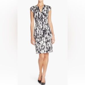 French Connection NWT Elegant Black and White Patterned Dress
